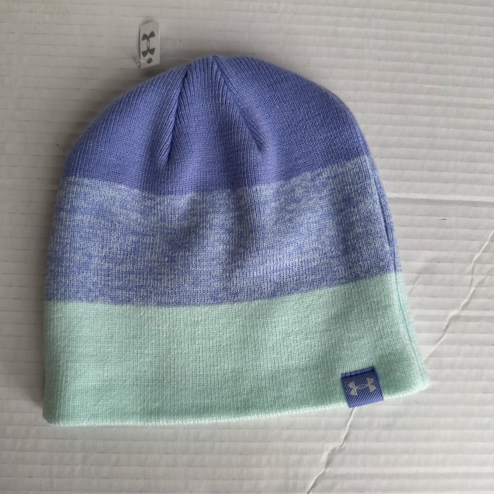 Under Armour Kids Purple Mint Beanie Winter Hat Cozy Warm Stylish Youth OSFA
